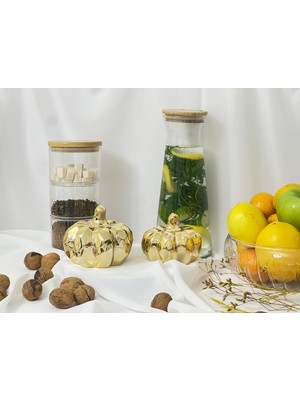 Aden Glass Sevgililer Günü Hediyesi Elma Biblo 2 Li Biblo Dekor Obje 8 cm ve 10 cm