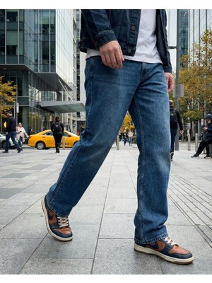 Rafaelli Gentleman Erkek Baggy Fit Geniş Paça Denim Kot Pantolon