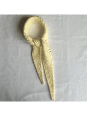 Pofuduk Sophie Örgü Eşarp Fular Şal Atkı PFDKF12  Krem