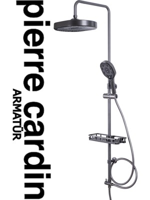 Pierre Cardin Trata Gun Metal Yağmur Duş Sistemi