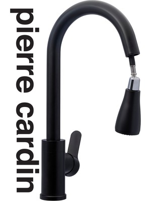 Pierre Cardin Inox Spiralli Siyah Eviye Armatürü