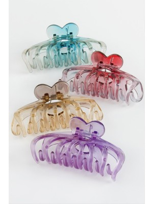 SHC4200 8 cm Düz Şeffaf Renkli Mandal Toka 1 Adet