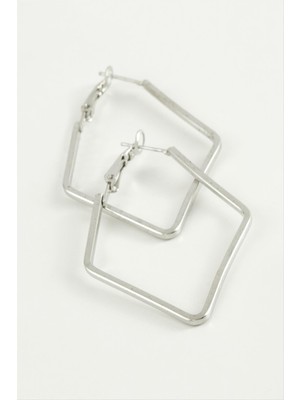 SHC4200 Dörtgen Halka Küpe 5 cm