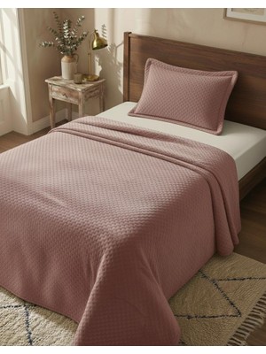 Altınpamuk Süet Tek Kişilik Yatak Örtüsü 180X240 Gül Kurusu