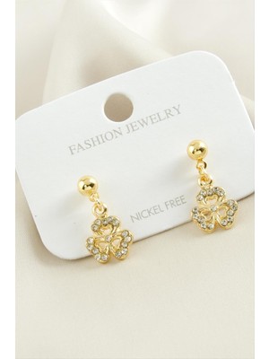 SHC4200 Yonca Taşlı Küpe