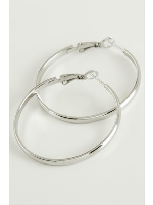 SHC4200 Lüks Çelik Halka Küpe 4,5 cm