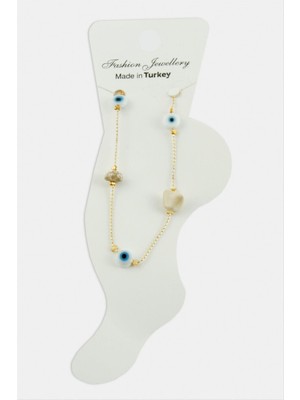 SHC4200 Nazar Kırık Doğaltaşlı Boncuk Halhal