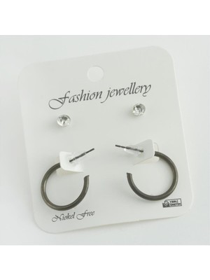 SHC4200 4'lü Ezme Halka Küpe (2 Cm)