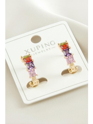 SHC4200 Xuping Zirkon Taşlı Lüks Çelik Küpe