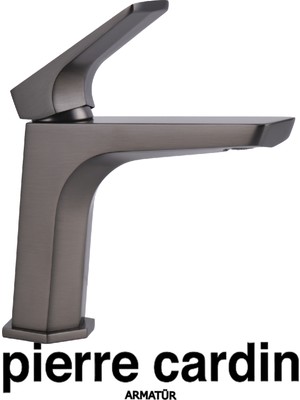 Pierre Cardin Molt Gun Metal Lavabo Armatürü – Şık Tasarımlı Lavabo Bataryası