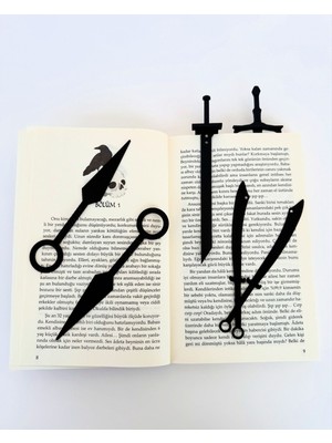 Todekora Kılıç ve Hançer Tasarımlı Kitap Ayracı Seti 6'lı 9-13 cm