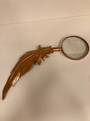 Plus Home Dekoratif Büyüteç Obje Renk Bakır Eskitme Pirinç Boy 35 cm
