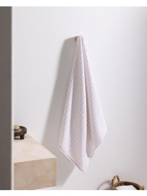 Madame Coco Grenat Pamuklu Banyo Havlusu - Beyaz/turuncu - 70X140 cm