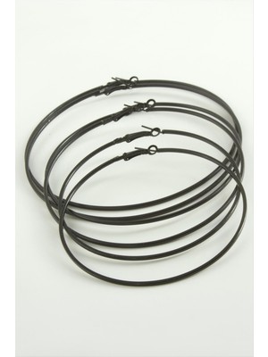 SHC4200 Ezme Metal Halka Küpe 6 Adet