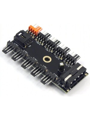Fan Çoklayıcı Adaptör ve Kablosu 10 Port Fan Power Ide Switch Pwm Çoğaltıcı Hub 4337