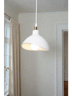 Decory De-Esta Tekli Sarkıt Avize, Özel Elips Tasarım Hol, Mutfak, Yatak ve Oturma Odası (E27) Duylu