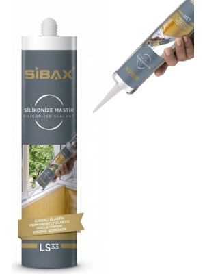 Sibax LS33 Silikonize Beyaz Mastik 310 ml Boyanabilir Akrilik Mastik Genel Amaçlı Dolgu