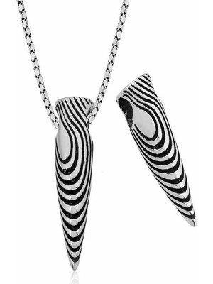 Erseyy 925 Ayar Gümüş Kurşun Gümüş Kolye