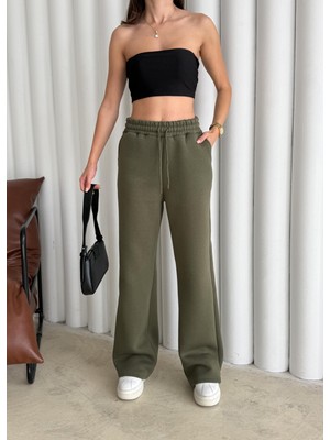 Betnur Kadın Üç Iplik Kalın Şardonlu Palazzo Eşofman