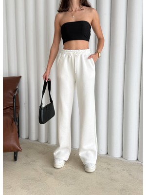 Betnur Kadın Üç Iplik Kalın Şardonlu Palazzo Eşofman