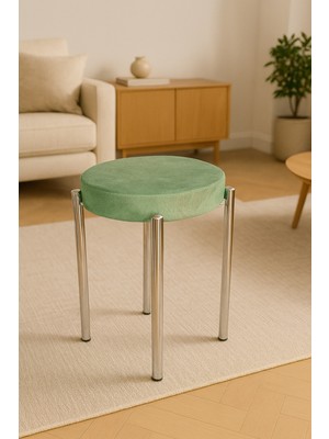 Berawond Bera Metal Silinebilir Kumaş Tabure (1 Adet-Montajlı Gönderim)