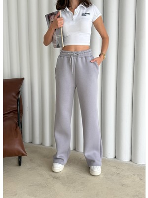 Betnur Kadın Üç Iplik Kalın Şardonlu Palazzo Eşofman