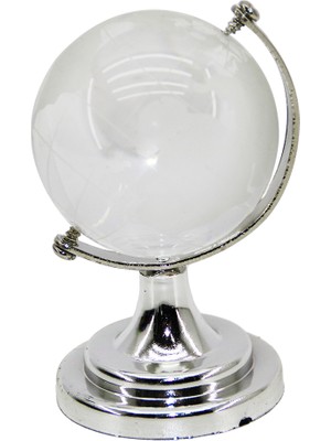 Go İthalat Dekoratif Küçük Şeffaf Dünya Topu - Ayaklı (4832)