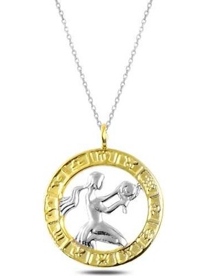 Erseyy ​925 Ayar Gümüş Gold Başak Burcu Kadın Gümüş Kolye