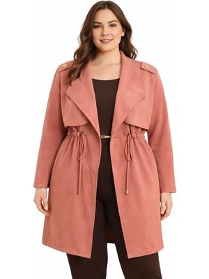 Zer Otantik Modern Kesim Astarsız Süet Kaban Pembe