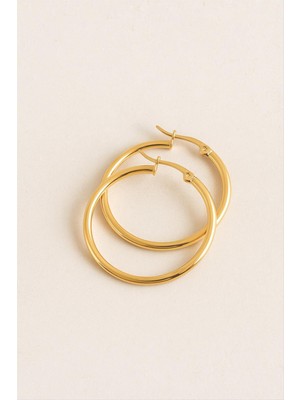 SHC4200 Halka Lüks Çelik Küpe 3 cm