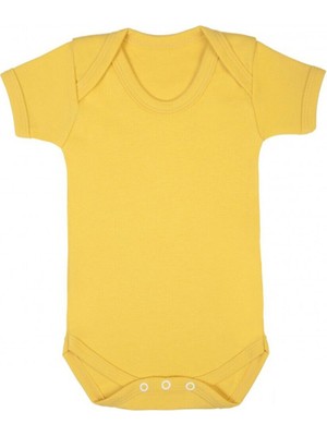 Aktif Bebek Sema Baby Prematüre Yarım Kol penye Çıtçıtlı Badi - Sarı