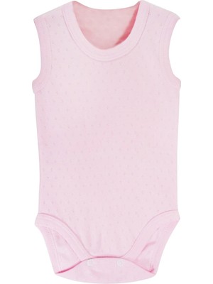 Aktif Bebek Sema Baby Jakarlı Askılı Badi (Body) - Pembe 9-12 Ay