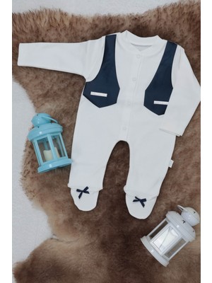 Aktif Bebek Sema Baby Pamuklu Bebek Tulumu 3-6 Ay - Smokin