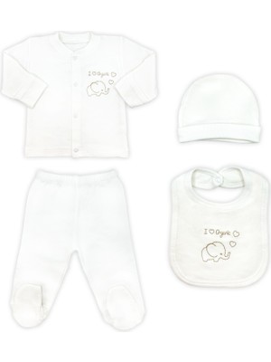 Aktif Bebek Sema Baby Organic  5 Parça Hastane Çıkışı Zıbın Seti