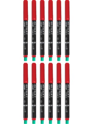 Hi-Text Asetat Kalem M 12 Adet Cd, Plastik, Cam, Metal Kalemi