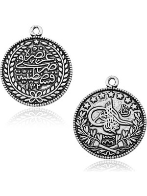 Erseyy 925 Ayar Gümüş Tuğra Armalı Tesbih Püskül Ucu