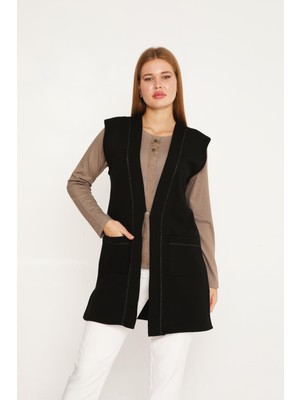 Lanze Çelik Örme Su Taşlı Tüylenmez Anne Yelek 2005