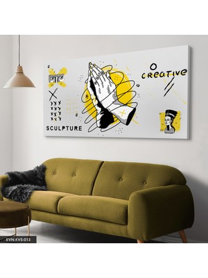 Evine Moda Bağlanmış Eller Tek Parça Kanvas Canvas Tablo Tablo