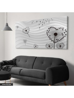 Evine Moda Kalpli Çiçekler Tek Parça Kanvas Canvas Tablo Tablo