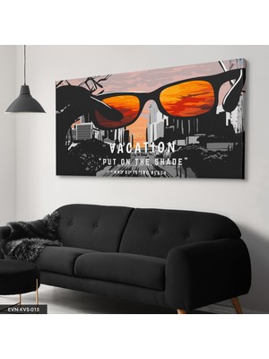 Evine Moda Gözlükle Evrene Bakan Kanvas Tablo