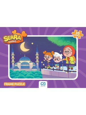 Ca Games Serra Kardeş Lisanslı 35 Parça Çerçeveli 34X24CM Çocuk Puzzle Yapboz Yeni Serisi 2'li
