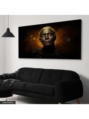 Evine Moda Siyahi Kadın Tek Parça Kanvas Canvas Tablo Tablo