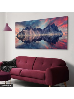 Evine Moda Dağ Görüntüsü Tek Parça Kanvas Canvas Tablo Tablo