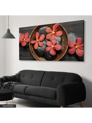 Evine Moda Çiçekler Tek Parça Kanvas Canvas Tablo