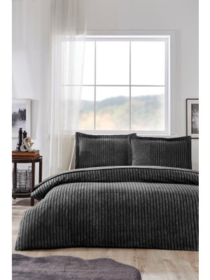 Özdilek Noir King Size Lastikli Çarşaf Nevresim Takımı  Antrasit