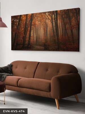 Evine Moda Orman Yolu Tek Parça Kanvas - Canvas Tablo