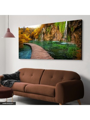 Evine Moda Şelale Tek Parça Kanvas Canvas Tablo