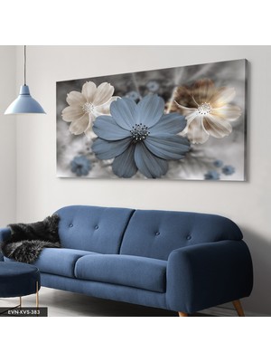 Evine Moda Renkli Çiçekler Tek Parça Kanvas - Canvas Tablo