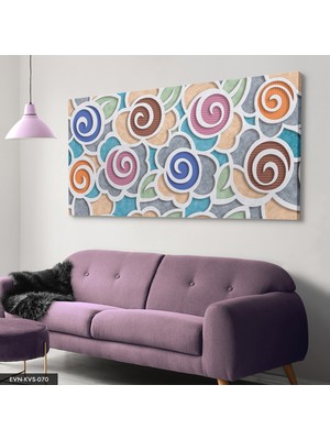 Evine Moda Sanatsal Tek Parça Kanvas Canvas Tablo Tablo