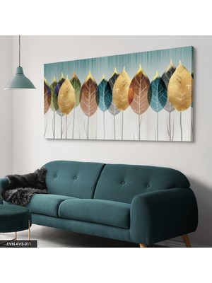 Evine Moda Renkli Yapraklar Tek Parça Kanvas - Canvas Tablo